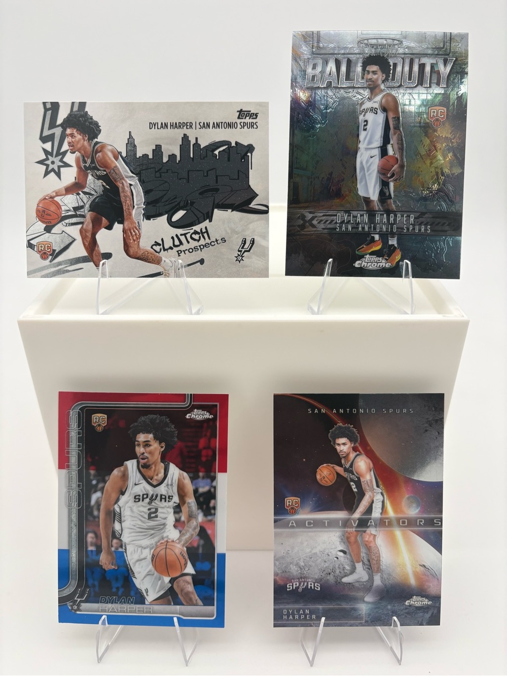 Dylan Harper Spurs 4-Card Rookie Lot 🔥 Red White Blue Refractor & Inserts 🔥